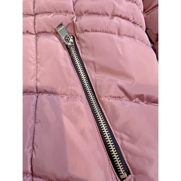 Bebe Puffer Jacket Hooded Womens LG Rose Pink‎ - Picture 6 of 9